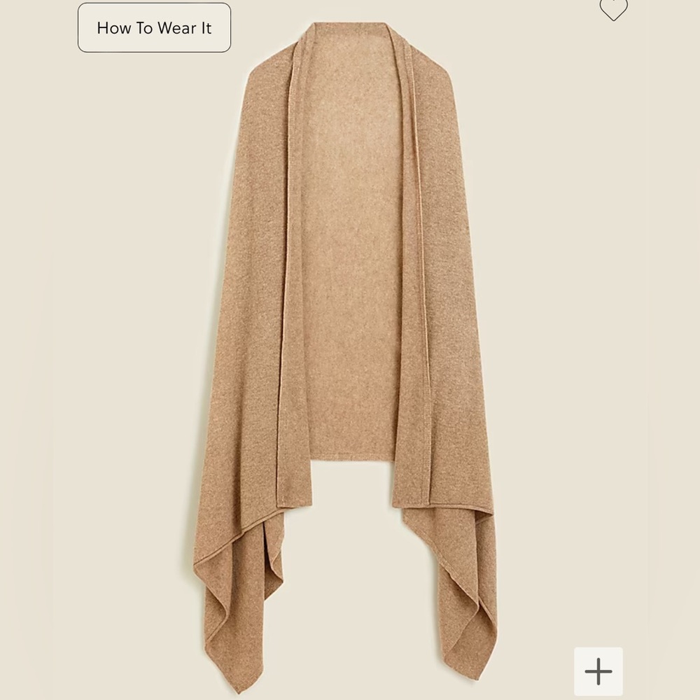 J. Crew Oversized Cashmere Wrap NWOT